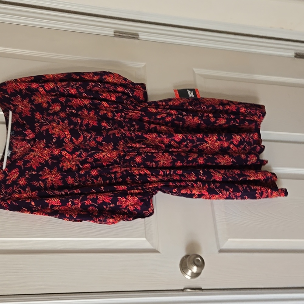 NWT Lands End gathered waist dress or swim cover-up